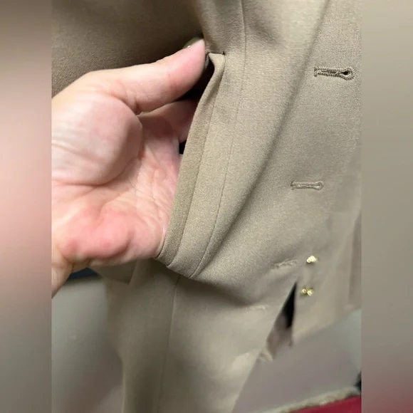 Calvin Klein Tan Button-Down Midi Dress - Picture 6 of 7